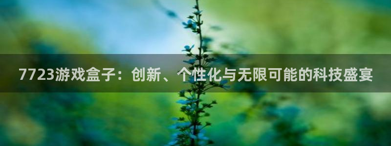 沐鸣登录：7723游戏盒子：创新、个性化与无限可能的科技盛宴